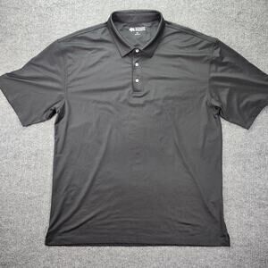 Onward Reserve Polo Shirt Mens 3XL XXL Black Short Sleeve Performance Stretch